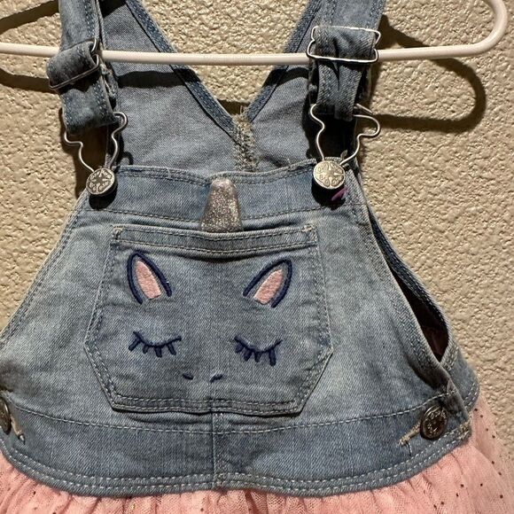 OshKosh B’Gosh Unicorn Girl Dress Overalls Size 2T - Picture 4 of 9